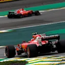 Kimi Raikkonen (FIN) Ferrari SF70-H and Sebastian Vettel (GER) Ferrari SF70-H at Formula One World Championship, Rd19, Brazilian Grand Prix, Qualifying, Interlagos, Sao Paulo, Brazil, Saturday 11 November 2017. © Manuel Goria/Sutton Images