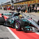 Pole sitter Lewis Hamilton (GBR) Mercedes-Benz F1 W08 Hybrid arrives in parc ferme at Formula One World Championship, Rd7, Canadian Grand Prix, Qualifying, Montreal, Canada, Saturday 10 June 2017. © Sutton Motorsport Images