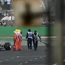 Antonio Giovinazzi (ITA) Sauber C36 crashed in Q1 at Formula One World Championship, Rd2, Chinese Grand Prix, Qualifying, Shanghai, China, Saturday 8 April 2017. © Sutton Motorsport Images