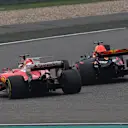 Sebastian Vettel (GER) Ferrari SF70-H and Daniel Ricciardo (AUS) Red Bull Racing RB13 battle at Formula One World Championship, Rd2, Chinese Grand Prix, Race, Shanghai, China, Sunday 9 April 2017. © Sutton Motorsport Images