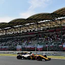 Robert Kubica (POL) Renault Sport F1 Team RS17 passes fans and banners at Formula One Testing, Day Two, Hungaroring, Hungary, Wednesday 2 August 2017. © Sutton Images