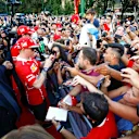 Kimi Raikkonen (FIN) Ferrari signs autographs for the fans at the Parade in Milan at Formula One World Championship, Rd13, Italian Grand Prix, Preparations, Monza, Italy, Thursday 31 August 2017. © Sutton Images