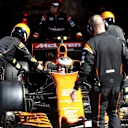 Stoffel Vandoorne (BEL) McLaren MCL32 retires from the race at Formula One World Championship, Rd13, Italian Grand Prix, Race, Monza, Italy, Sunday 3 September 2017. © Sutton Images
