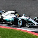 Lewis Hamilton (GBR) Mercedes-Benz F1 W08 Hybrid at Mercedes-Benz F1 W08 Hybrid First Run, Silverstone, England, 23 February 2017. © Sutton Images