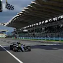 Pole sitter Hamilton (GBR) Mercedes-Benz F1 W08 Hybrid takes the chequered flag at the end of Qualifying at Formula One World Championship, Rd15, Malaysian Grand Prix, Qualifying, Sepang, Malaysia, Saturday 30 September 2017. © Manuel Goria/Sutton Images