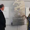 HSH Prince Albert of Monaco (MON) and Bianca Senna (BRA) unveil a plaque at the Fairmont Hotel to commerate the 30th Anniversary of Ayrton Senna's win at the Monaco GP at Formula One World Championship, Rd6, Monaco Grand Prix, Preparations, Monte-Carlo, Monaco, Wednesday 24 May 2017. © Sutton Images