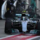Valtteri Bottas (FIN) Mercedes-Benz F1 W08 Hybrid makes a pistop at Formula One World Championship, Rd4, Russian Grand Prix, Race, Sochi Autodrom, Sochi, Krasnodar Krai, Russia, Sunday 30 April 2017.