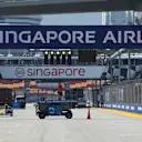 From Wednesday and Thursday... Main straight at Formula One World Championship, Rd14, Singapore Grand Prix, Preparations, Marina Bay Street Circuit, Singapore, Wednesday 13 September 2017. © Sutton Images