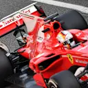 Sebastian Vettel (GER) Ferrari SF70-H rear wing at Formula One Testing, Day One, Barcelona, Spain, 27 February 2017. © Sutton Images