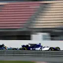 Marcus Ericsson (SWE) Sauber C36 and Lewis Hamilton (GBR) Mercedes-Benz F1 W08 Hybrid at Formula One Testing, Day Three, Barcelona, Spain, 1 March 2017. © Sutton Images