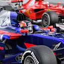 Kimi Raikkonen (FIN) Ferrari SF70-H passes Daniil Kvyat (RUS) Scuderia Toro Rosso STR12 at Formula One Testing, Day Two, Barcelona, Spain, 28 February 2017. © Sutton Images