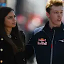 Daniil Kvyat (RUS) Scuderia Toro Rosso and girlfriend Kelly Piquet (BRA) at Formula One Testing, Day One, Barcelona, Spain, 7 March 2017. © Sutton Images