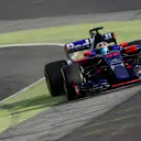 Carlos Sainz jr (ESP) Scuderia Toro Rosso STR12 runs wide at Formula One Testing, Day Two, Barcelona, Spain, 8 March 2017. © Sutton Images