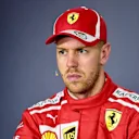 Sebastian Vettel (GER) Ferrari in the Press Conference at Formula One World Championship, Rd1, Australian Grand Prix, Qualifying, Melbourne, Australia, Saturday 24 March 2018. © Jerry Andre/Sutton Images