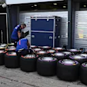 Scuderia Toro Rosso mechanics and Pirelli tyres at Formula One World Championship, Rd1, Australian Grand Prix, Preparations, Melbourne, Australia, Wednesday 21 March 2018. © Mark Sutton/Sutton Images
