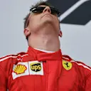 Kimi Raikkonen (FIN) Ferrari on the podium at Formula One World Championship, Rd9, Austrian Grand Prix, Race, Spielberg, Austria, Sunday 1 July 2018. © Mark Sutton/Sutton Images
