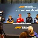 Kevin Magnussen (DEN) Haas F1, Kimi Raikkonen (FIN) Ferrari, Daniel Ricciardo (AUS) Red Bull Racing and Sergey Sirotkin (RUS) Williams in the Press Conference at Formula One World Championship, Rd9, Austrian Grand Prix, Preparations, Spielberg, Austria, Thursday 28 June 2018. © Manuel Goria/Sutton Images