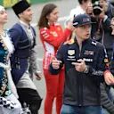 Max Verstappen (NED) Red Bull Racing and Brendon Hartley (NZL) Scuderia Toro Rosso on the drivers parade at Formula One World Championship, Rd4, Azerbaijan Grand Prix, Race, Baku City Circuit, Baku, Azerbaijan, Sunday 29 April 2018. © Simon Galloway/Sutto