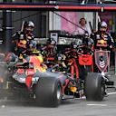 Daniel Ricciardo (AUS) Red Bull Racing RB14 pit stop at Formula One World Championship, Rd4, Azerbaijan Grand Prix, Race, Baku City Circuit, Baku, Azerbaijan, Sunday 29 April 2018. © Mark Sutton/Sutton Images