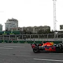 The crashed cars of Max Verstappen (NED) Red Bull Racing RB14 and Daniel Ricciardo (AUS) Red Bull Racing RB14 at Formula One World Championship, Rd4, Azerbaijan Grand Prix, Race, Baku City Circuit, Baku, Azerbaijan, Sunday 29 April 2018. © James Gasperott