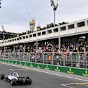 Race winner Lewis Hamilton (GBR) Mercedes-AMG F1 W09 EQ Power+ takes the chequered flag at Formula One World Championship, Rd4, Azerbaijan Grand Prix, Race, Baku City Circuit, Baku, Azerbaijan, Sunday 29 April 2018.