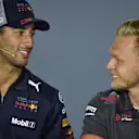 Daniel Ricciardo (AUS) Red Bull Racing and Kevin Magnussen (DEN) Haas F1 at Formula One World Championship, Rd4, Azerbaijan Grand Prix, Preparations, Baku City Circuit, Baku, Azerbaijan, Thursday 26 April 2018. © Simon Galloway/Sutton Images