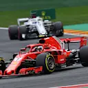Kimi Raikkonen, Ferrari SF71H and Marcus Ericsson, Alfa Romeo Sauber C37 at Formula One World Championship, Rd13, Belgian Grand Prix, Practice, Spa Francorchamps, Belgium, Friday 24 August 2018. © Jerry Andre/Sutton Images
