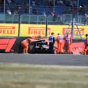 Brendon Hartley (NZL) Scuderia Toro Rosso STR13 crashed in FP3 at Formula One World Championship, Rd10, British Grand Prix, Qualifying, Silverstone, England, Saturday 7 July 2018. © Simon Galloway/Sutton Images