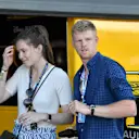 Kyle Edmund (GBR) Tennis Player and girlfriend at Formula One World Championship, Rd10, British Grand Prix, Race, Silverstone, England, Sunday 8 July 2018. © Mark Sutton/Sutton Images
