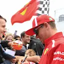 Kimi Raikkonen (FIN) Ferrari signs autographs for the fans at Formula One World Championship, Rd7, Canadian Grand Prix, Preparations, Montreal, Canada, Thursday 7 June 2018. © Simon Galloway/Sutton Images
