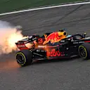 Daniel Ricciardo (AUS) Red Bull Racing RB14 with engine smoke and flames in FP3 at Formula One World Championship, Rd3, Chinese Grand Prix, Qualifying, Shanghai, China, Saturday 14 April 2018. © Jerry Andre/Sutton Images