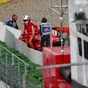 Sebastian Vettel (GER) Ferrari SF-71H crashes out of the race at Formula One World Championship, Rd11, German Grand Prix, Race, Hockenheim, Germany, Sunday 22 July 2018.2018. © Jerry Andre/Sutton Images