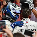 Race winner Lewis Hamilton (GBR) Mercedes-AMG F1 celebrates in parc ferme with Valtteri Bottas (FIN) Mercedes-AMG F1 at Formula One World Championship, Rd11, German Grand Prix, Race, Hockenheim, Germany, Sunday 22 July 2018. © Mark Sutton/Sutton Images