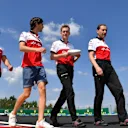 Antonio Giovinazzi (ITA) Alfa Romeo Sauber F1 Team walks the track at Formula One World Championship, Rd12, Hungarian Grand Prix, Preparations, Hungaroring, Hungary, Thursday 26 July 2018. © Mark Sutton/Sutton Images