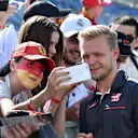 Kevin Magnussen (DEN) Haas F1 fans selfie at Formula One World Championship, Rd12, Hungarian Grand Prix, Preparations, Hungaroring, Hungary, Thursday 26 July 2018. © Jerry Andre/Sutton Images
