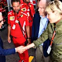 Piero Lardi Ferrari (ITA) Ferrari Vice President, HSH Prince Albert of Monaco (MON) and Princess Charlene of Monaco, Charlene Wittstock (RSA) at Formula One World Championship, Rd6, Monaco Grand Prix, Qualifying, Monte-Carlo, Monaco, Saturday 26 May 2018. © Mark Sutton/Sutton Images