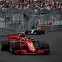 Kimi Raikkonen (FIN) Ferrari SF-71H leads Valtteri Bottas (FIN) Mercedes-AMG F1 W09 EQ Power+ at Formula One World Championship, Rd6, Monaco Grand Prix, Race, Monte-Carlo, Monaco, Sunday 27 May 2018. © Manuel Goria/Sutton Images