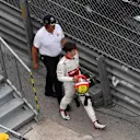 Race retiree Charles Leclerc (MON) Alfa Romeo Sauber F1 Team walks in at Formula One World Championship, Rd6, Monaco Grand Prix, Race, Monte-Carlo, Monaco, Sunday 27 May 2018. © Jerry Andre/Sutton Images
