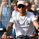 Lewis Hamilton (GBR) Mercedes-AMG F1 and MV Agusta motorbike at Formula One World Championship, Rd6, Monaco Grand Prix, Preparations, Monte-Carlo, Monaco, Wednesday 23 May 2018.