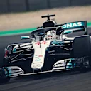 Pole sitter Lewis Hamilton (GBR) Mercedes-AMG F1 W09 EQ Power+ waves at Formula One World Championship, Rd5, Spanish Grand Prix, Qualifying, Barcelona, Spain, Saturday 12 May 2018.