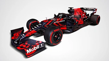 NORTHAMPTON, ENGLAND - FEBRUARY 13: The Aston Martin Red Bull Racing RB15 is revealed at
