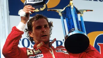 Winner Gerhard Berger (AUT) Ferrari F1/87 on the podium
Australian GP, Adelaide, 15th November 1987