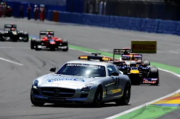 The Safety Car leads the field. Formula One World Championship, Rd8, European Grand Prix, Race Day,