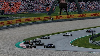 Lap one action at Formula One World Championship, Rd9, Austrian Grand Prix, Race, Spielberg,