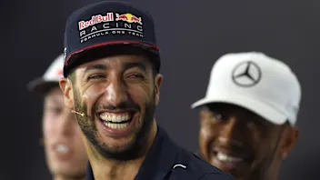 Daniel Ricciardo (AUS) Red Bull Racing in the Press Conference at Formula One World Championship,