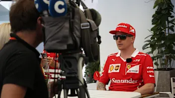 Kimi Raikkonen (FIN) Ferrari talks to the media at Formula One World Championship, Rd7, Canadian