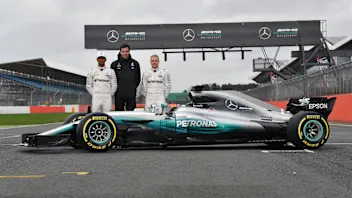 Lewis Hamilton (GBR) Mercedes AMG F1 with Toto Wolff (AUT) Mercedes AMG F1 Director of Motorsport