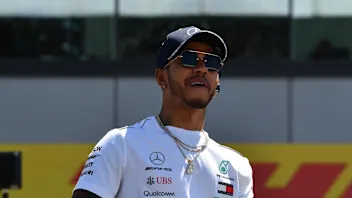 Lewis Hamilton (GBR) Mercedes-AMG F1 on the drivers parade at Formula One World Championship, Rd10,
