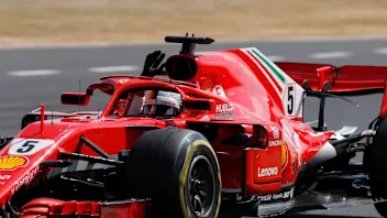 Race winner Sebastian Vettel (GER) Ferrari SF-71H celebrates at Formula One World Championship,