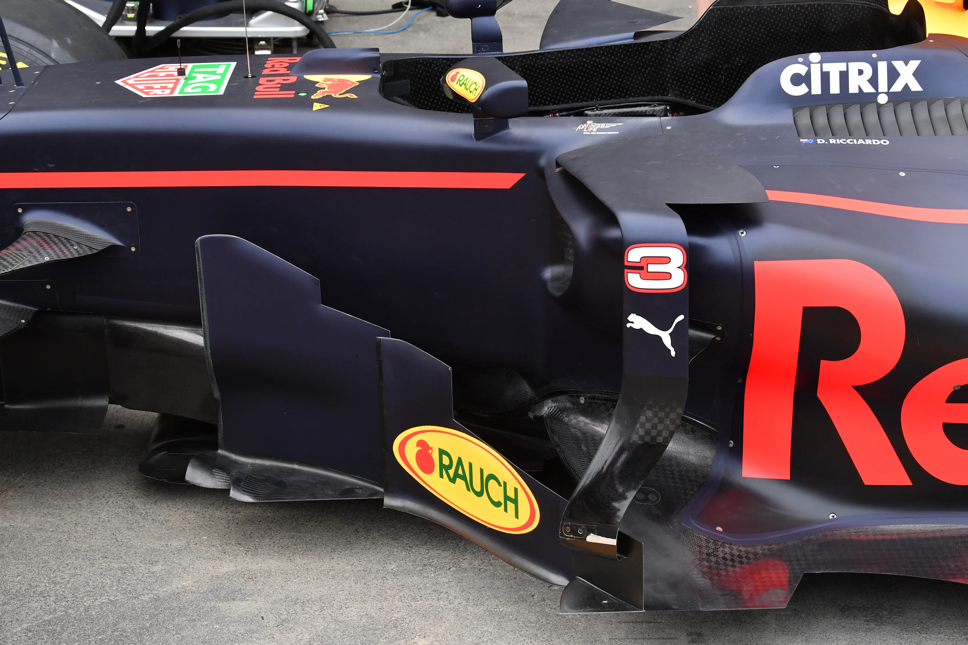 www.sutton-images.com
Red Bull Racing RB13 sidepod detail at Formula One World Championship, Rd1,